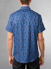Men's casual short sleeve stretch shirt