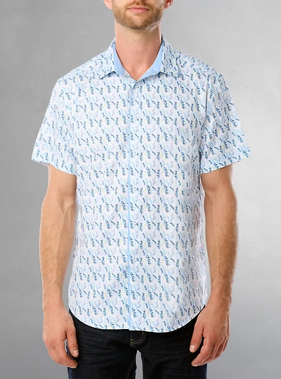 Men's casual short sleeve stretch shirt