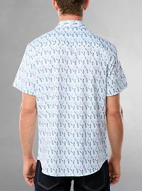 Chemise décontractée en stretch à manches courtes pour hommes