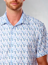 Chemise décontractée en stretch à manches courtes pour hommes
