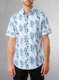 Chemise décontractée en stretch à manches courtes pour hommes
