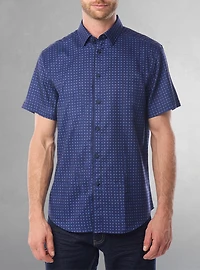 Men's casual short sleeve stretch shirt