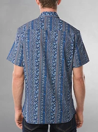 Chemise décontractée en stretch à manches courtes pour hommes