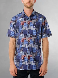 Men's casual short sleeve stretch shirt