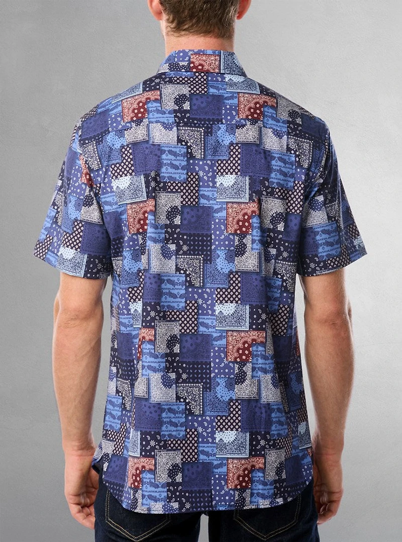 Men's casual short sleeve stretch shirt