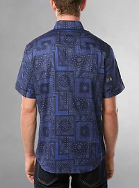 Chemise décontractée en stretch à manches courtes pour hommes