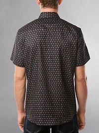 Chemise décontractée en stretch à manches courtes pour hommes