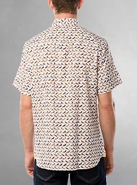 Men's casual short sleeve stretch shirt