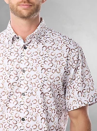Men's casual short sleeve stretch shirt