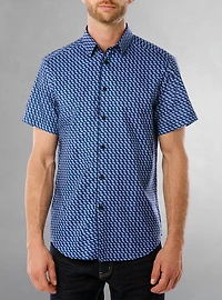 Chemise décontractée en stretch à manches courtes pour hommes