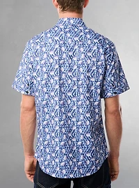 Men's casual short sleeve stretch shirt