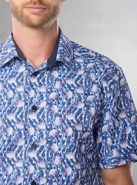 Men's casual short sleeve stretch shirt