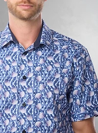Men's casual short sleeve stretch shirt