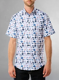 Men's casual short sleeve stretch shirt