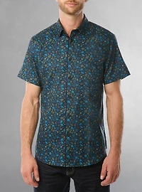 Chemise décontractée en stretch à manches courtes pour hommes