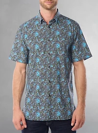 Men's casual short sleeve stretch shirt