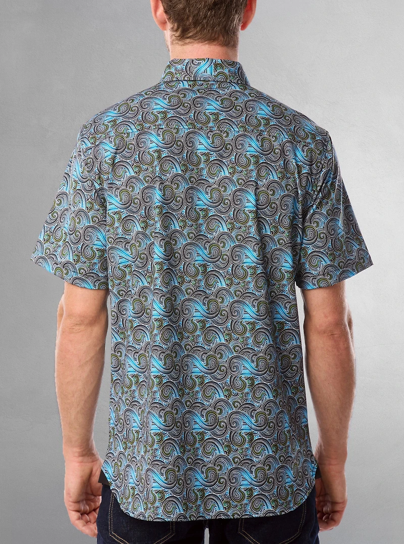 Men's casual short sleeve stretch shirt