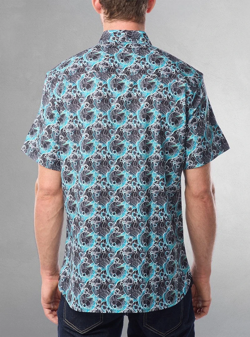 Men's casual short sleeve stretch shirt