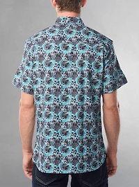 Men's casual short sleeve stretch shirt