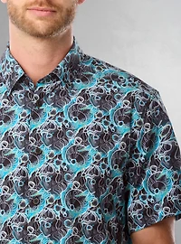 Men's casual short sleeve stretch shirt