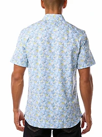 Men's casual short sleeve stretch shirt