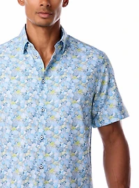 Men's casual short sleeve stretch shirt