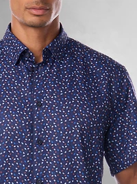 Men's casual short sleeve stretch shirt