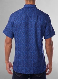 Chemise décontractée en stretch à manches courtes pour hommes