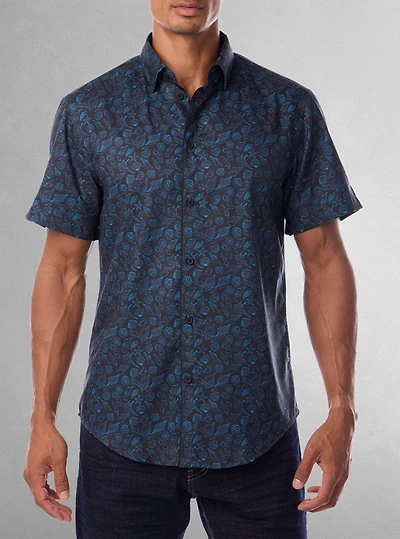 Men's casual short sleeve stretch shirt