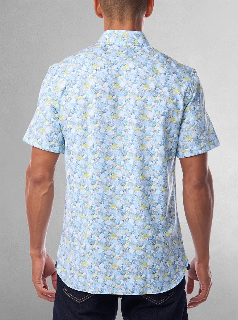 Men's casual short sleeve stretch shirt
