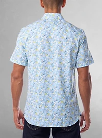 Men's casual short sleeve stretch shirt