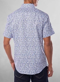 Men's casual short sleeve stretch shirt