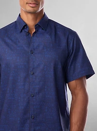Men's casual short sleeve stretch shirt