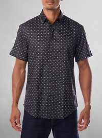 Men's casual short sleeve stretch shirt