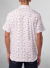 Chemise décontractée en stretch à manches courtes pour hommes
