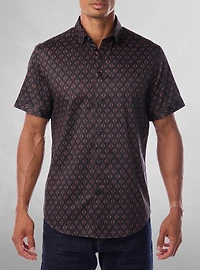 Men's casual short sleeve stretch shirt