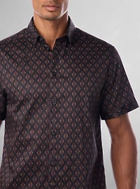 Men's casual short sleeve stretch shirt