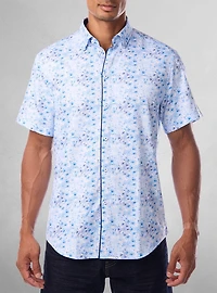 Men's casual short sleeve stretch shirt
