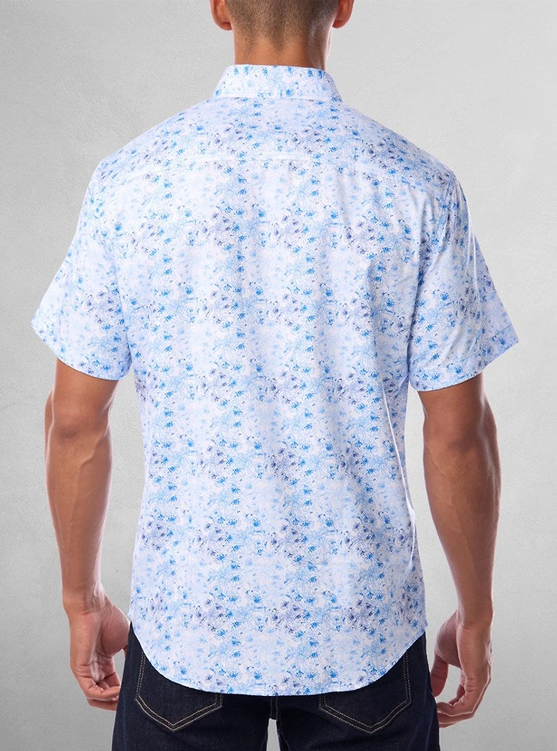Men's casual short sleeve stretch shirt