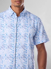 Men's casual short sleeve stretch shirt