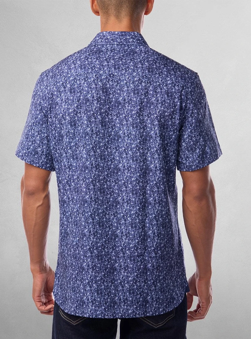 Men's casual short sleeve stretch shirt