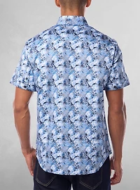 Men's casual short sleeve stretch shirt