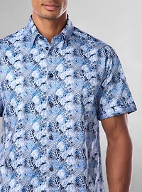 Men's casual short sleeve stretch shirt