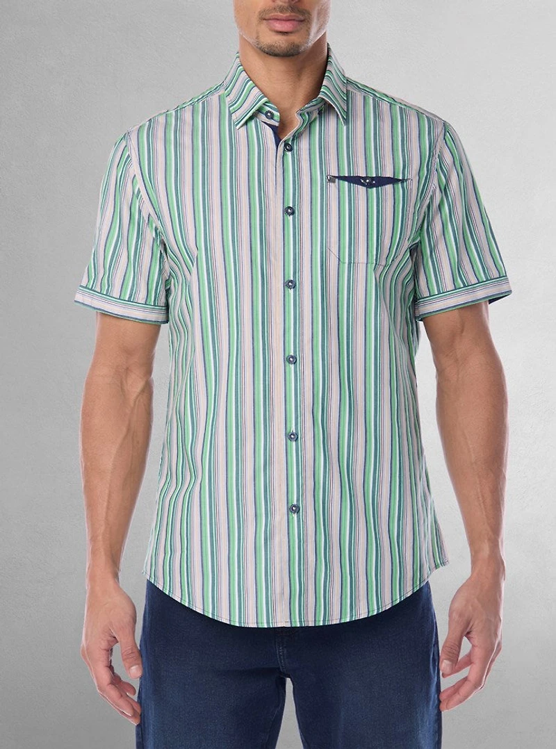 Men's casual short sleeve shirt