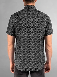 Chemise décontractée en stretch à manches courtes pour hommes