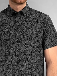 Men's casual short sleeve stretch shirt