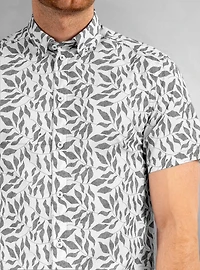 Chemise décontractée en stretch à manches courtes pour hommes
