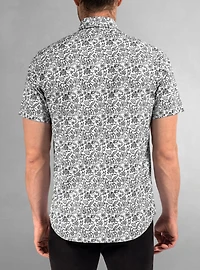 Chemise décontractée en stretch à manches courtes pour hommes