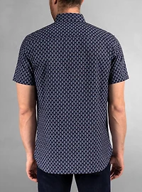 Chemise décontractée en stretch à manches courtes pour hommes