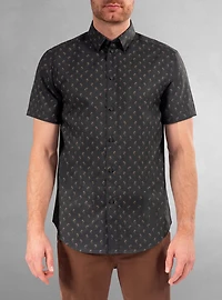 Men's casual short sleeve stretch shirt